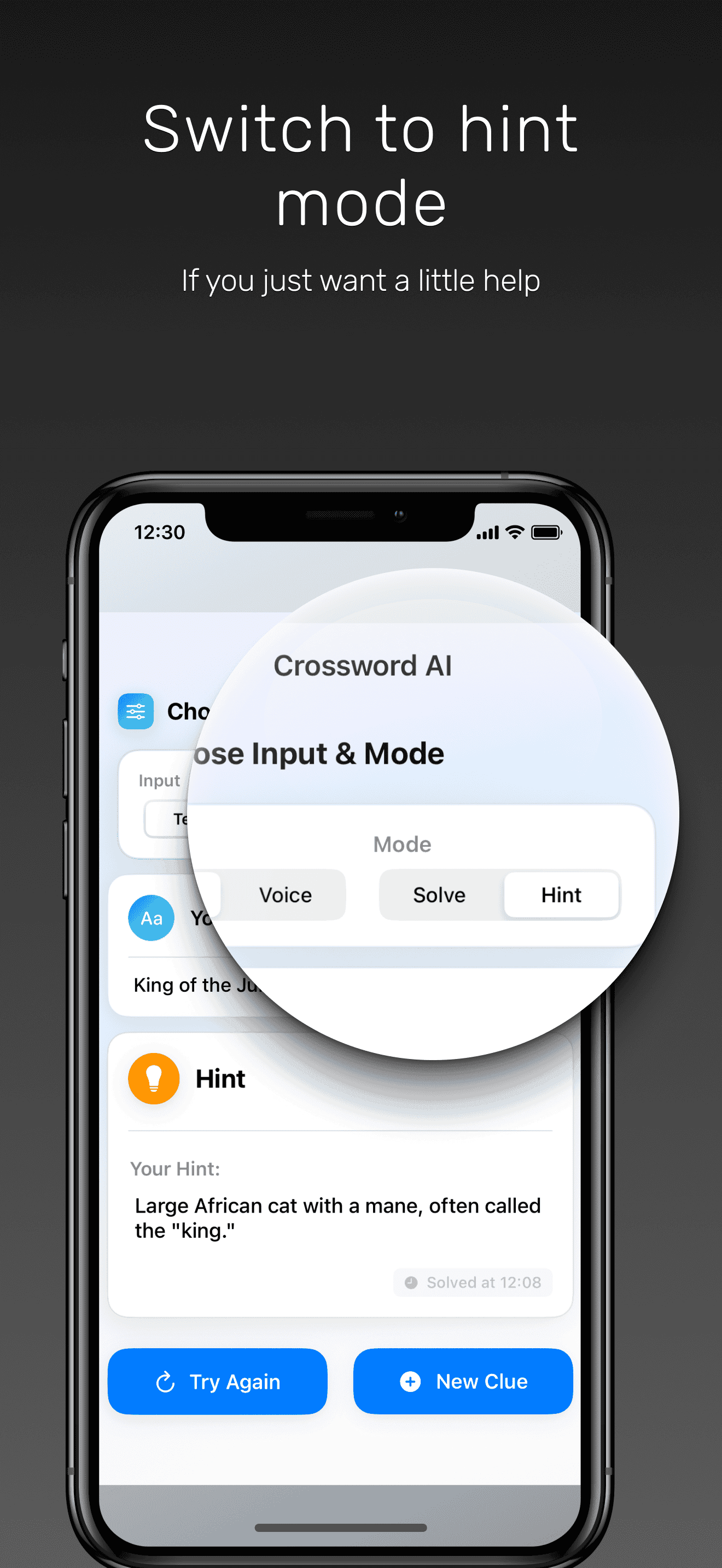 Screenshot 3: Tailored hints and learning